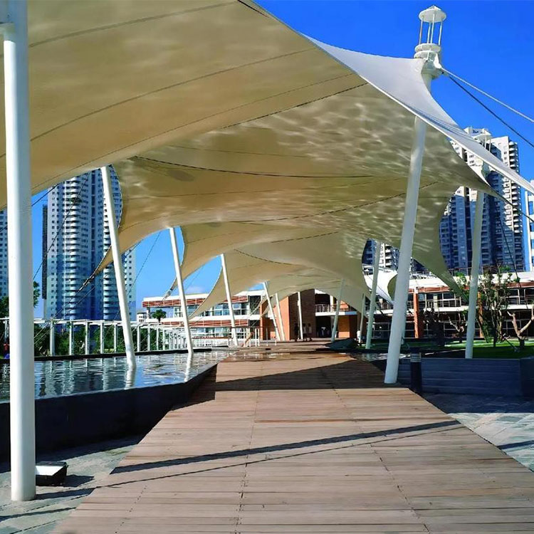 曲城市膜结构景观棚